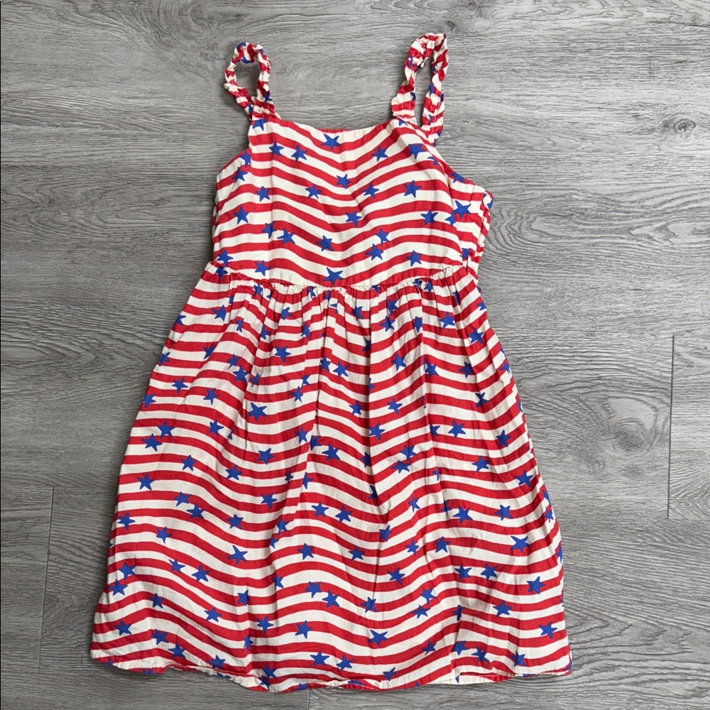 Cat & Jack Red, White, and Blue Starry Striped Dress